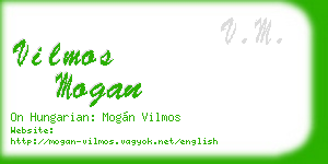 vilmos mogan business card